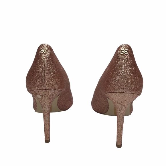 Sam Edelman Hazel Stiletto Heels Rose Gold Sparkle Barbie Women's 5.5 Pumps - Picture 7 of 8